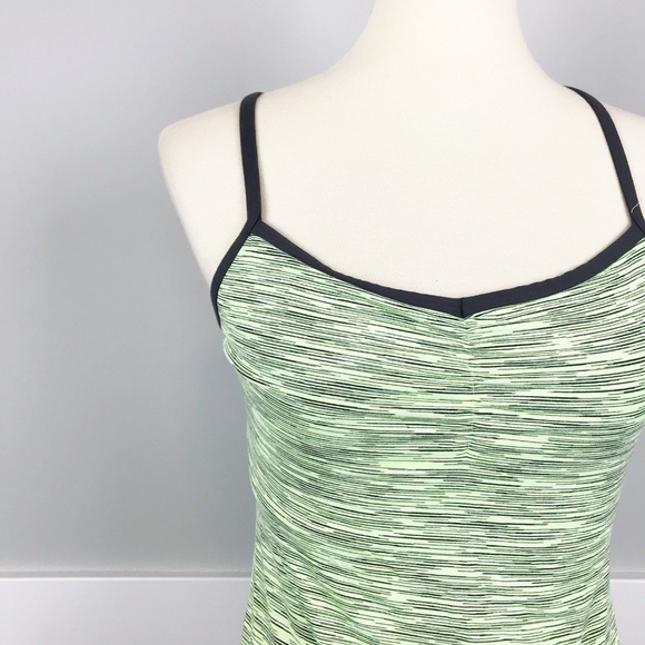 Lucy Athletic Racerback Tank Top Green Medium - Picture 2 of 8